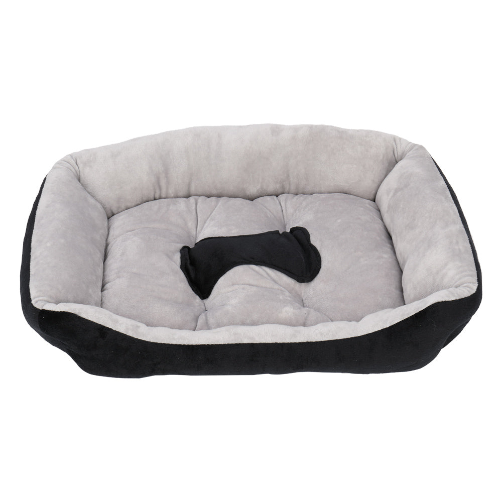 Pet Bed Dog Mat Cat Pad Soft Plush Gray Black for Cats & Dogs