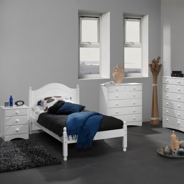 3 Drawer Bedside White