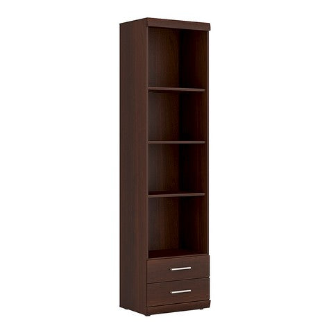 Tall 2 Drawer Narrow Cabinet open shelving