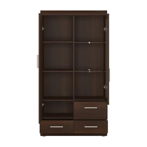 2 Door 3 Drawer Glazed Display Cabinet - Home Utopia 