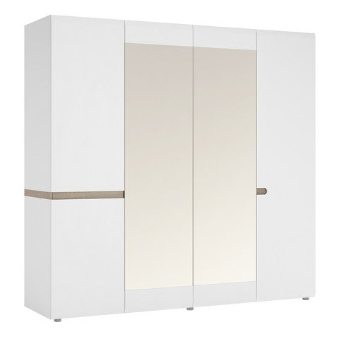 Chelsea 4 Door Wardrobe With Mirrors