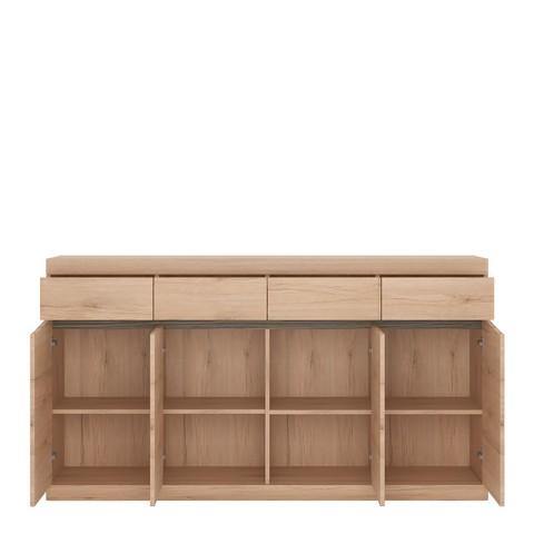 Wide 4 Drawer 4 door Sideboard - Home Utopia 