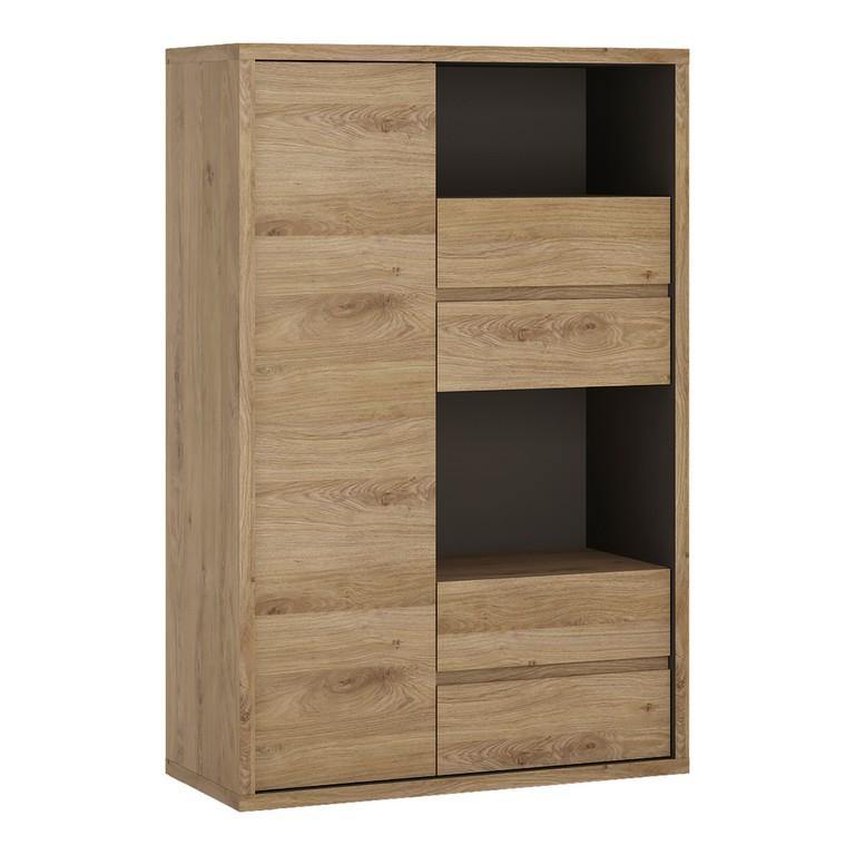 1 Door 4 drawer display cabinet - Home Utopia 