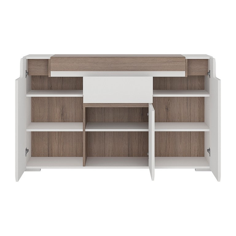 Toronto 3 Door 1 Drawer Sideboard (inc Plexi Lighting)