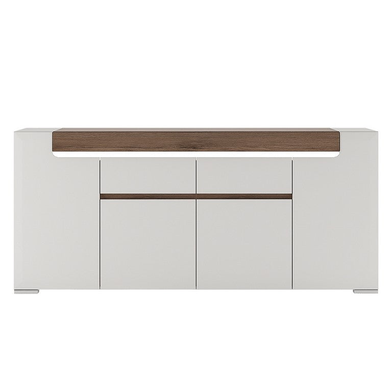 Toronto Wide 4 Door 2 Drawer Sideboard (inc Plexi Lighting)