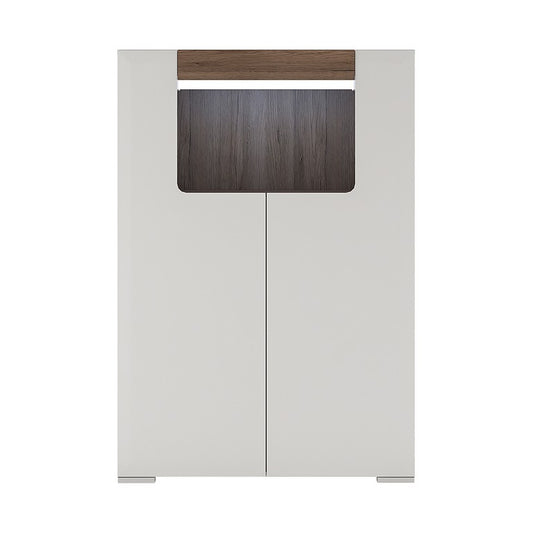 Toronto Low 2 Door Cabinet With Open Shelf (inc Plexi Lighting)