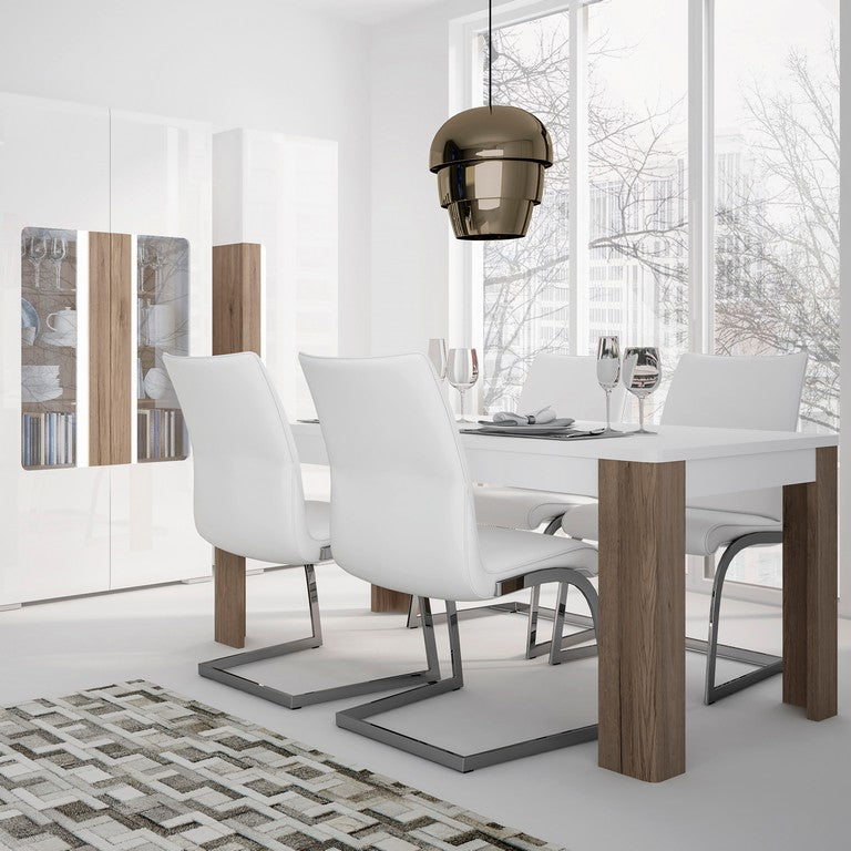 Dining set package Toronto 160 cm Dining Table + 6 Milan High Back Chair.