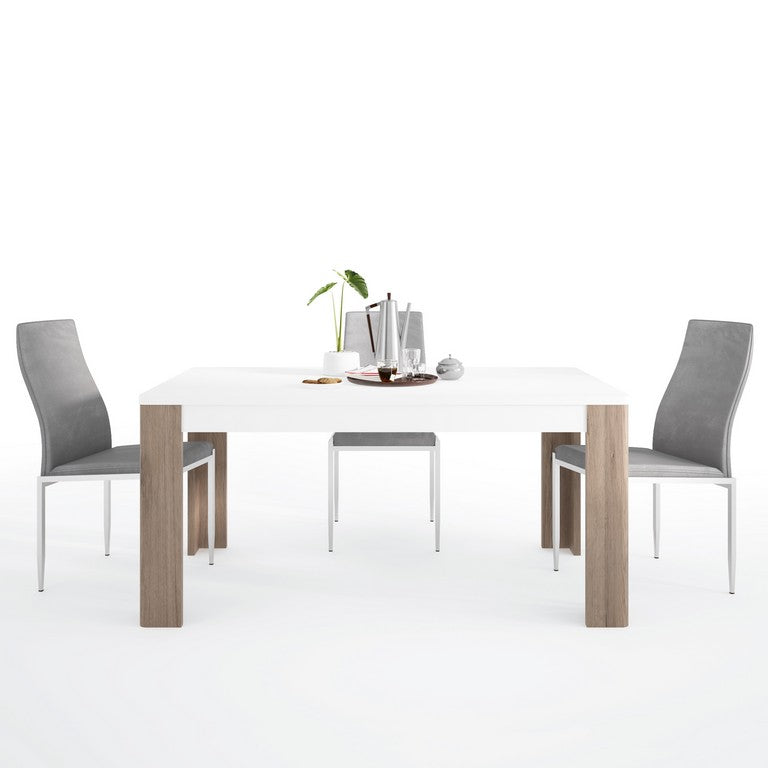 Dining set package Toronto 160 cm Dining Table + 6 Milan High Back Chair.