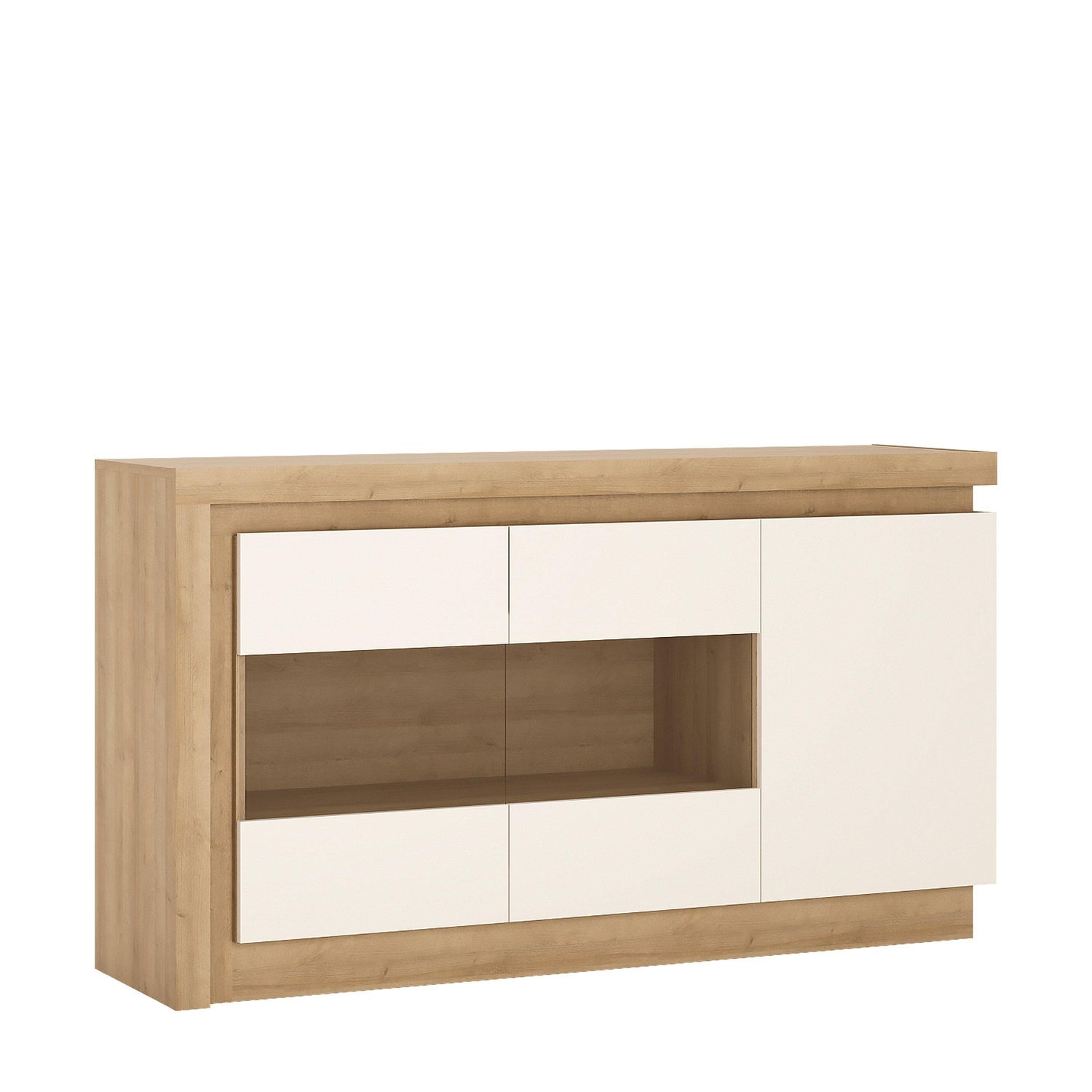 3 door glazed sideboard (including LED lighting) - Home Utopia 