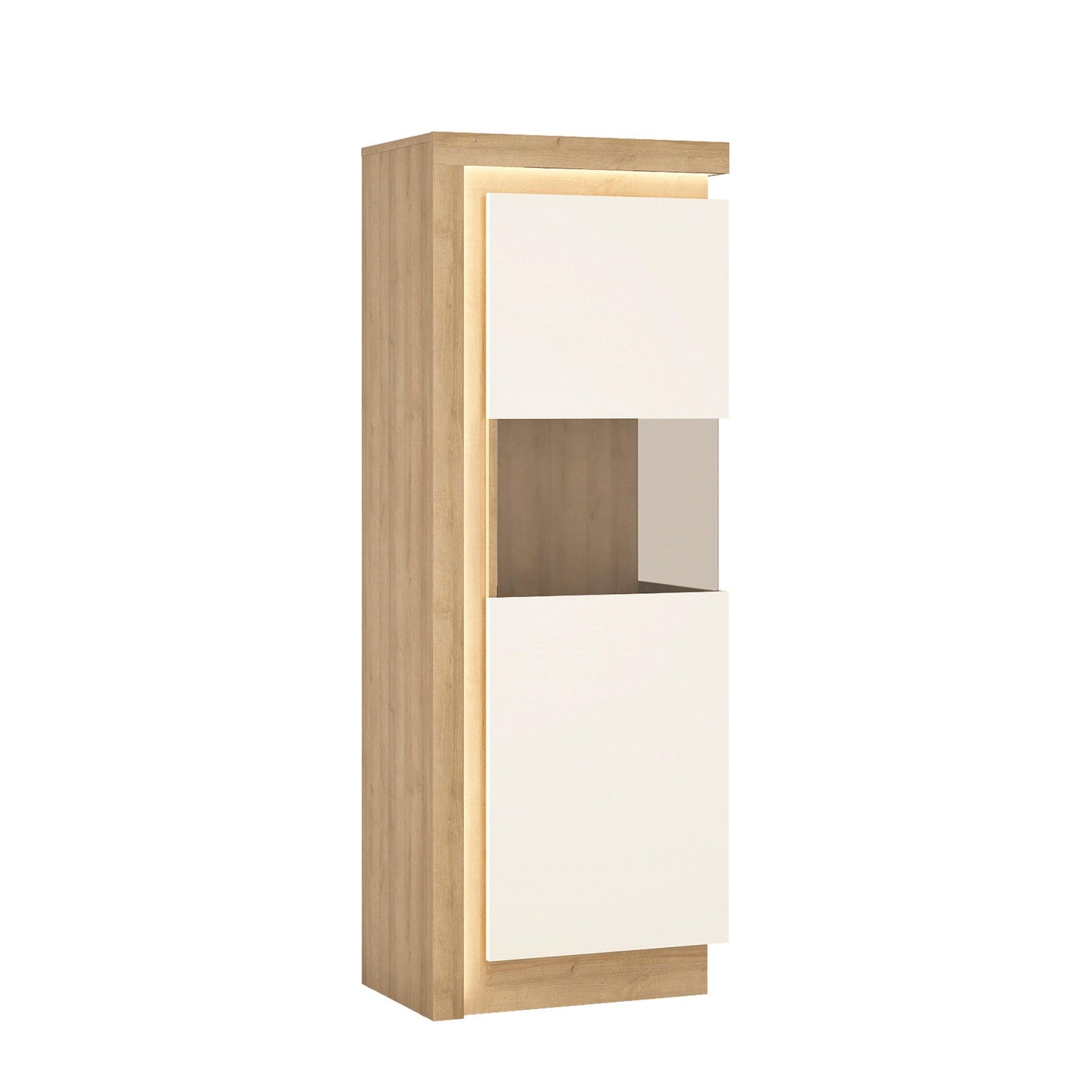 Narrow display cabinet high  (including LED lighting) - Home Utopia 