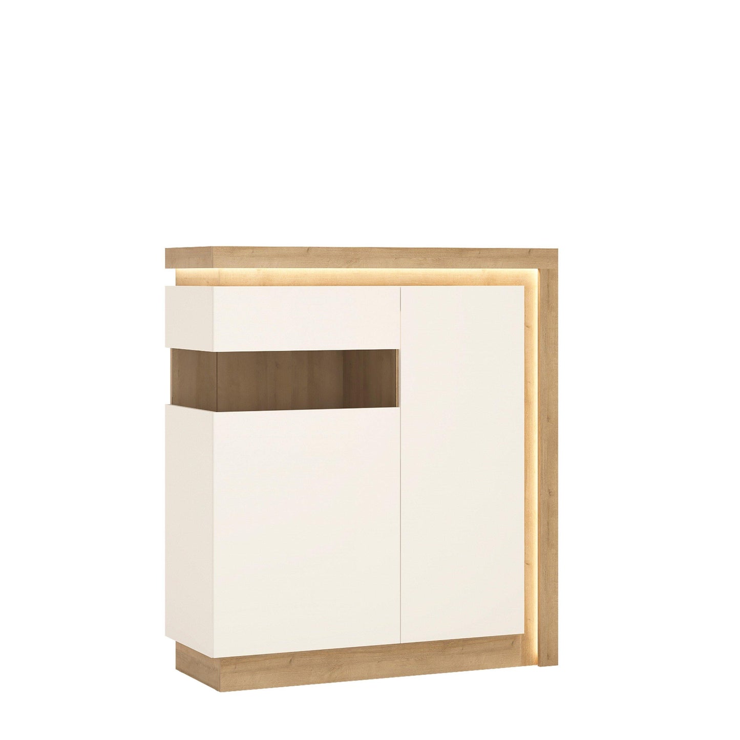 2 door designer cabinet (including LED lighting) - Home Utopia 