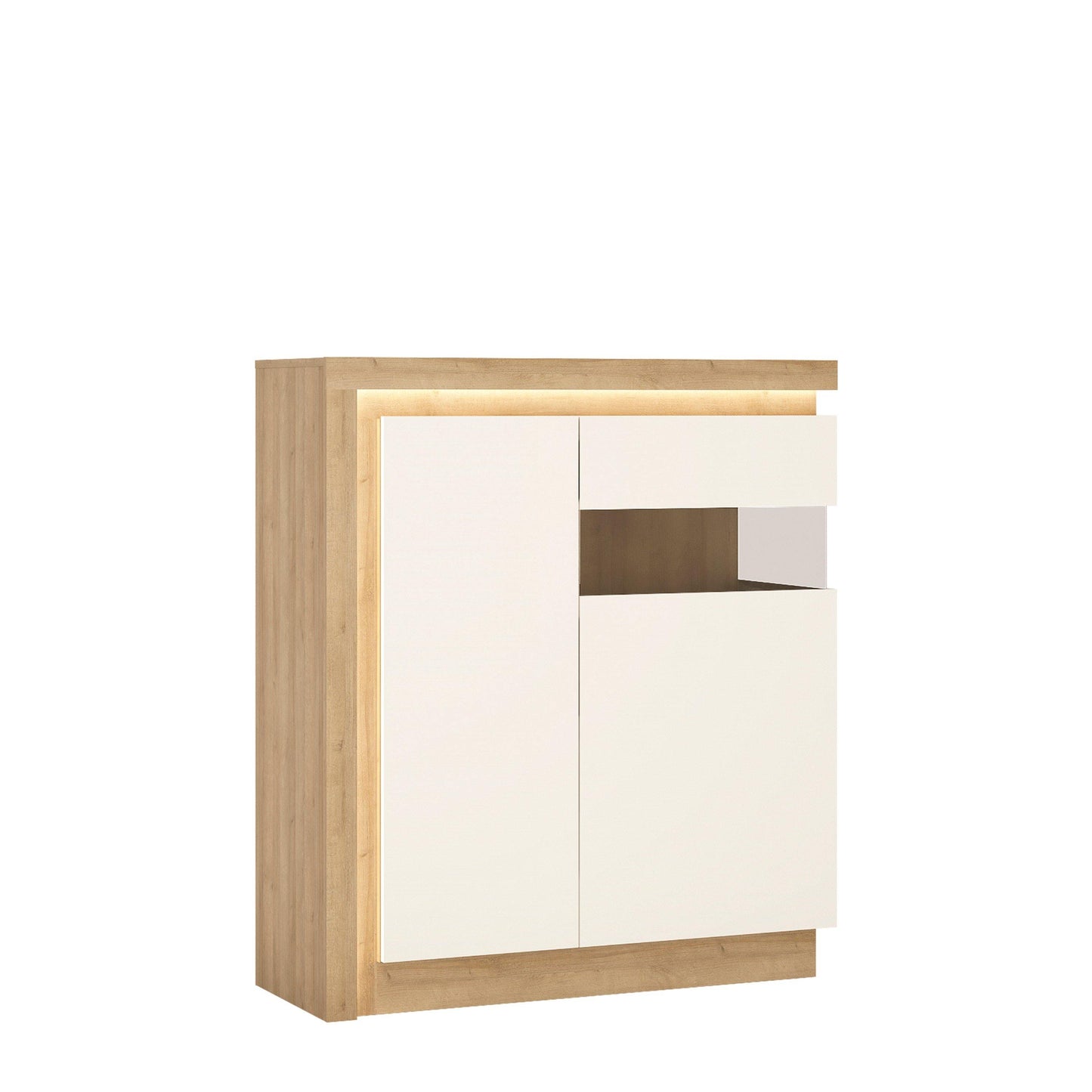 2 door designer cabinet (including LED lighting) - Home Utopia 