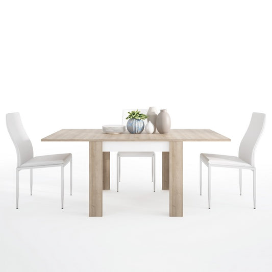 Lyon Dining Set Package Lyon Small Extending Dining Table 90/180cm With High Back Chairs