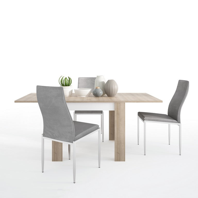 Lyon Dining Set Package Lyon Small Extending Dining Table 90/180cm With High Back Chairs