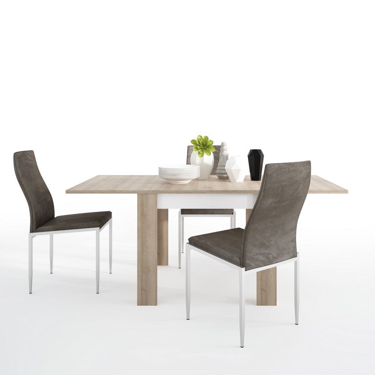 Lyon Dining Set Package Lyon Small Extending Dining Table 90/180cm With High Back Chairs