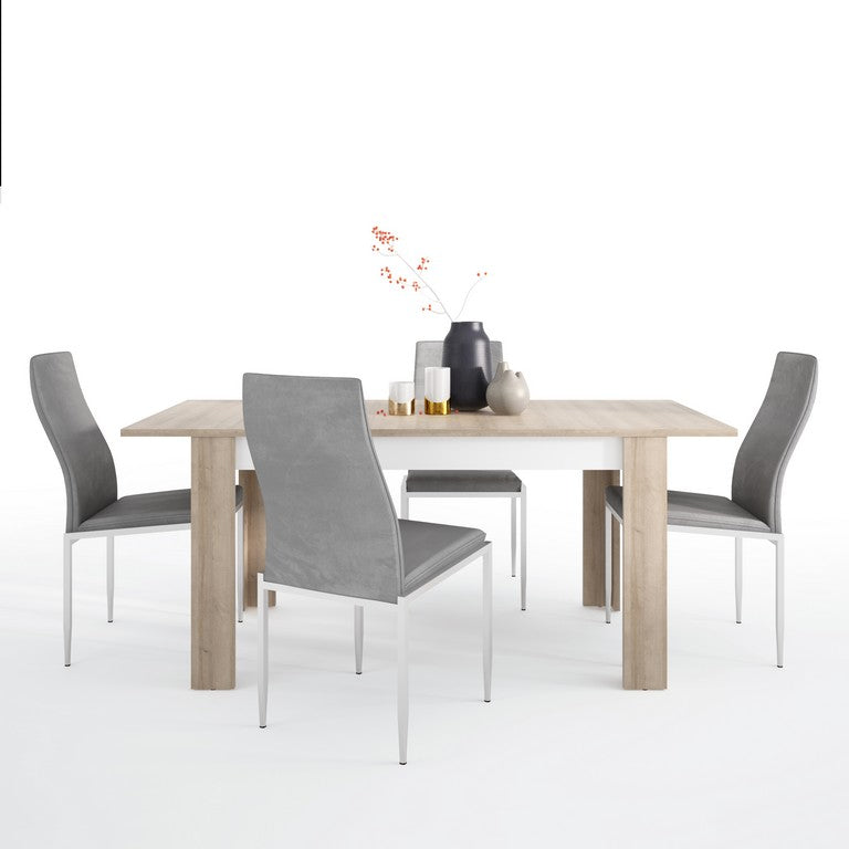 Lyon Dining Set Package Lyon Medium Extending Dining Table 140/180 cm With High Back Chairs