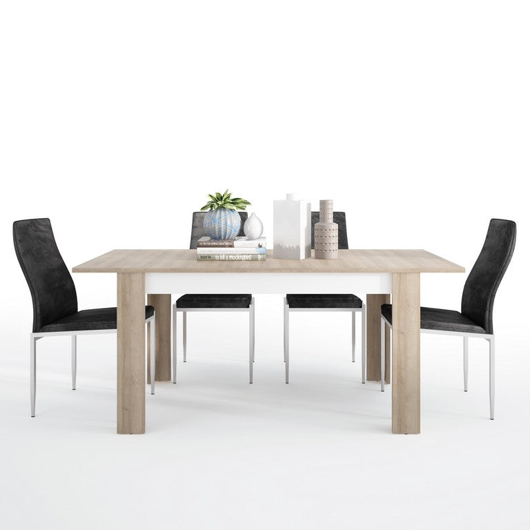 Lyon Dining Set Package Lyon Medium Extending Dining Table 140/180 cm With High Back Chairs