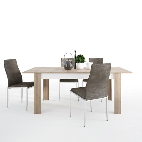 Dining Set Package Lyon Large Extending Dining Table 160/200 cm With High Back Chairs