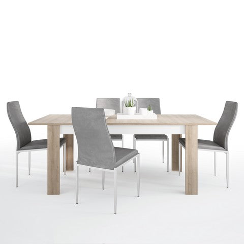 Dining Set Package Lyon Large Extending Dining Table 160/200 cm With High Back Chairs