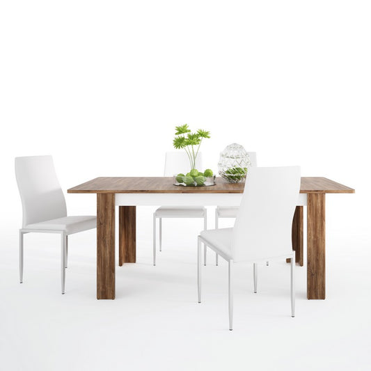 Dining set package Toledo extending dining table + 6 Milan High Back Chair.