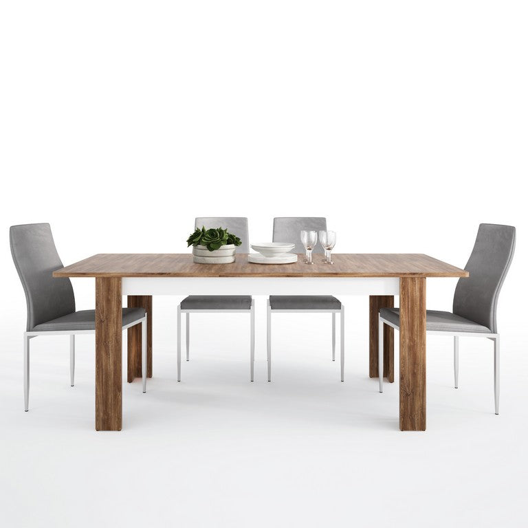 Dining set package Toledo extending dining table + 6 Milan High Back Chair.