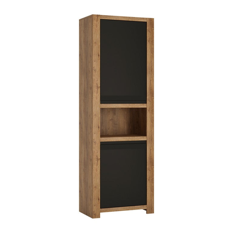 Havana 2 Door Tall Cupboard With Open Shelf