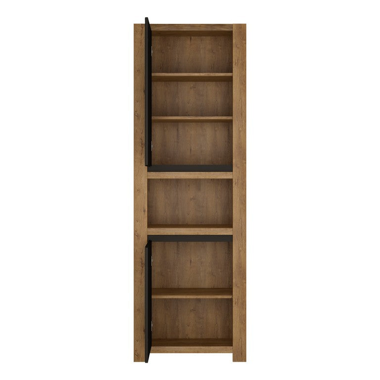 Havana 2 Door Tall Cupboard With Open Shelf