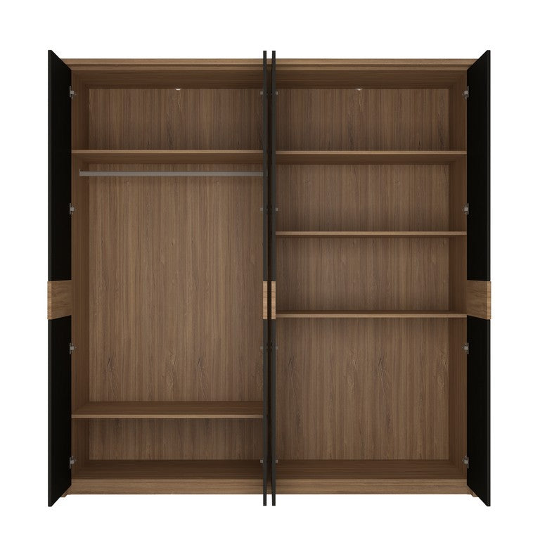 Monaco 4 Door Wardrobe With Mirror Doors