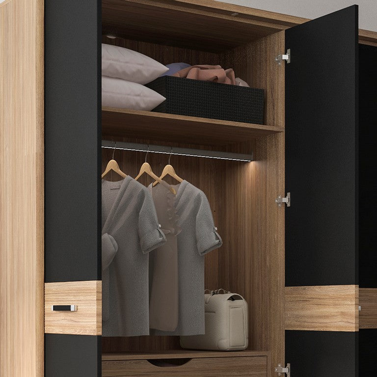 Monaco 4 Door Wardrobe With Mirror Doors