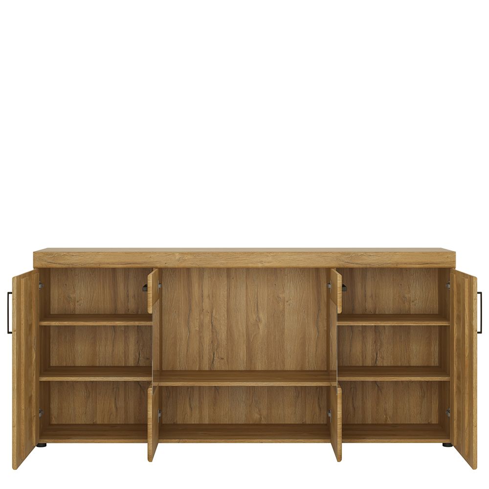 Cortina 4 Door Wide Glazed Sideboard