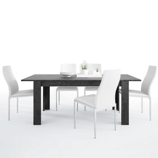Zingaro Dining table + 4 Milan High Back Chairs