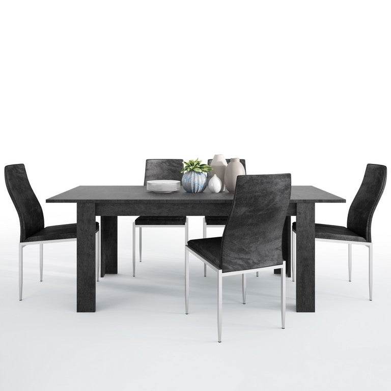 Zingaro Dining table + 4 Milan High Back Chairs