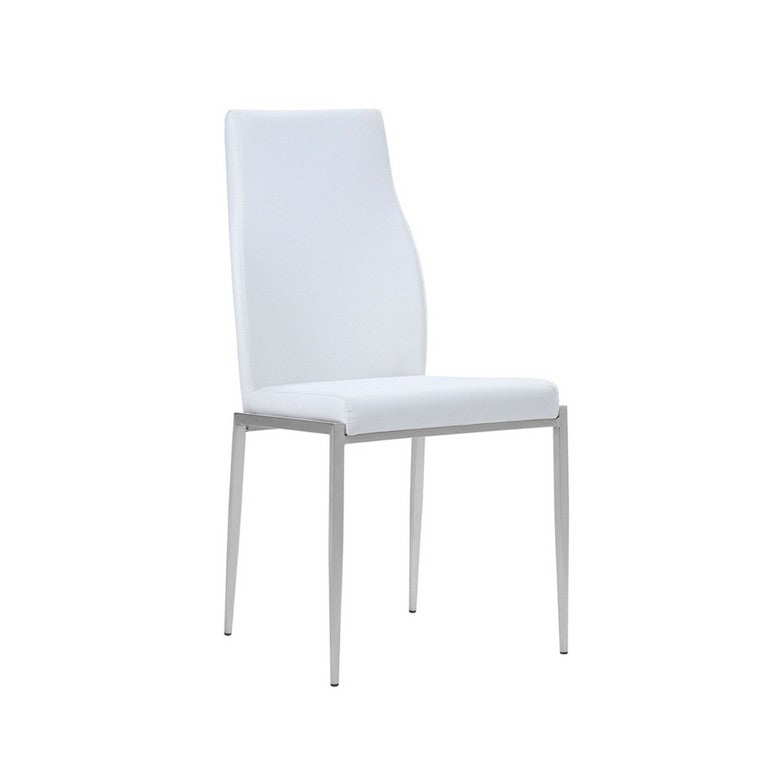 Zingaro Dining table + 6 Milan High Back Chair White.