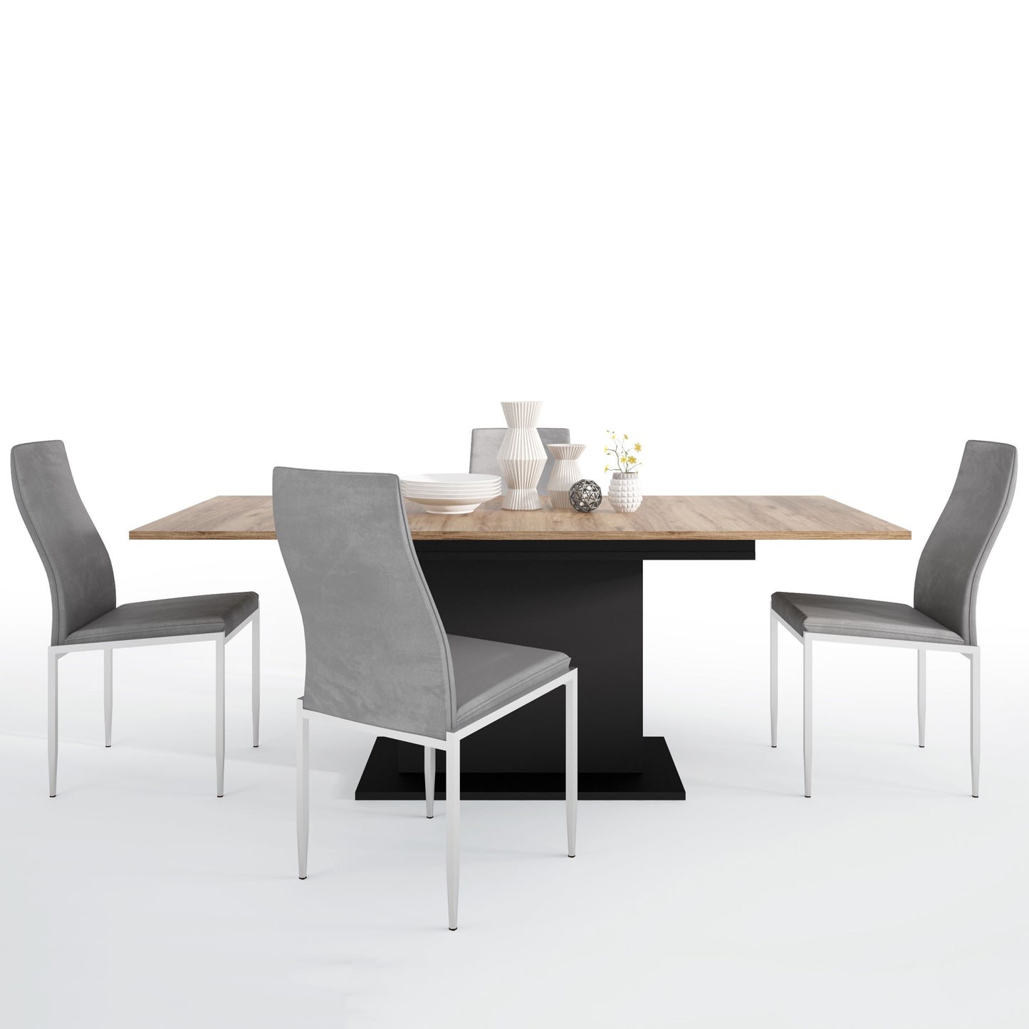 Brolo Dining Set Package Extending Dining Table + Chairs