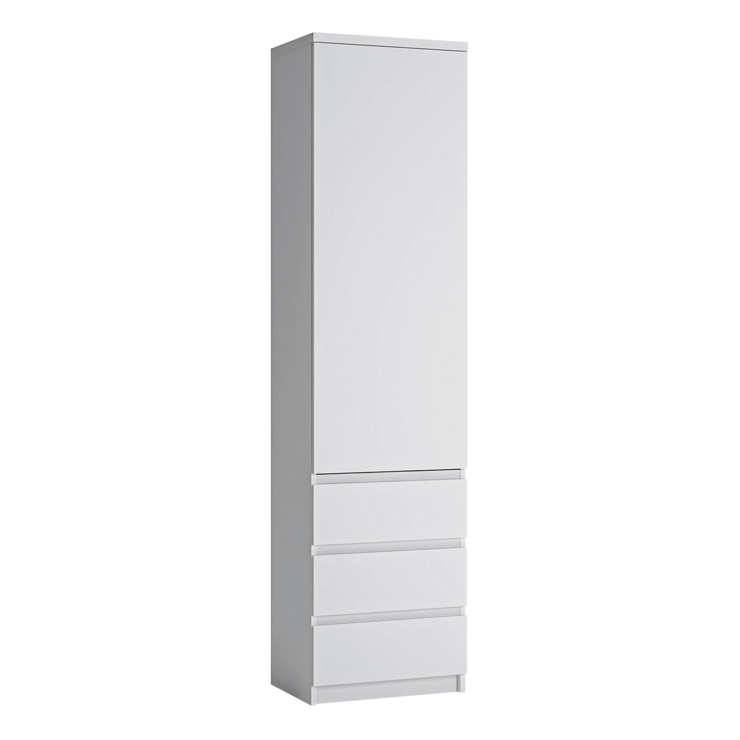 Fribo Tall narrow 1 door 3 drawer cupboard in - Home Utopia 
