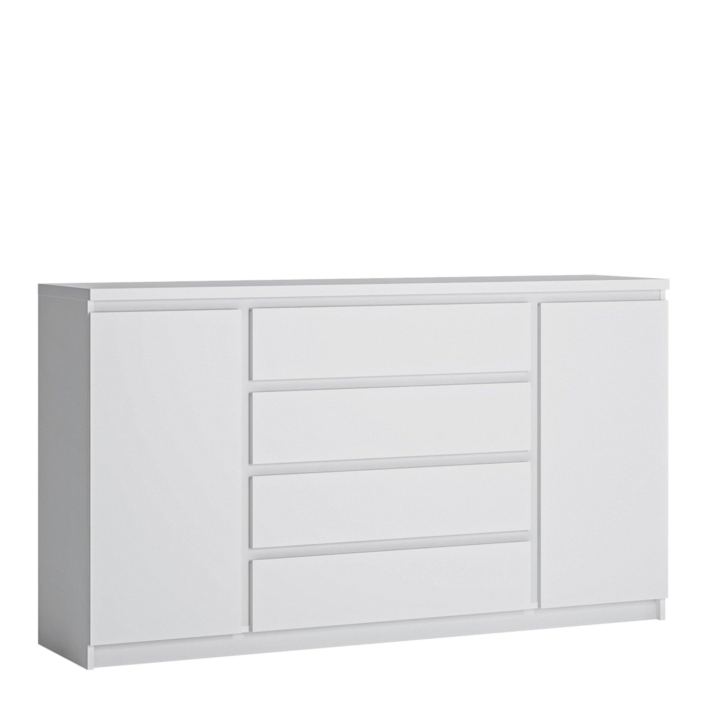 Fribo 2 door 4 drawer wide sideboard in - Home Utopia 