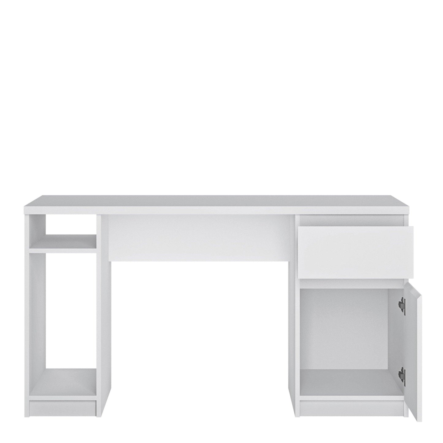 Fribo 1 door 1 drawer twin pedestal desk - Home Utopia 