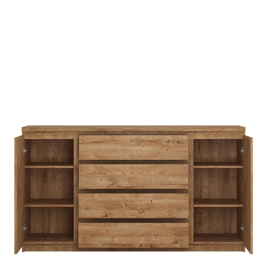 Fribo 2 door 4 drawer wide sideboard in - Home Utopia 