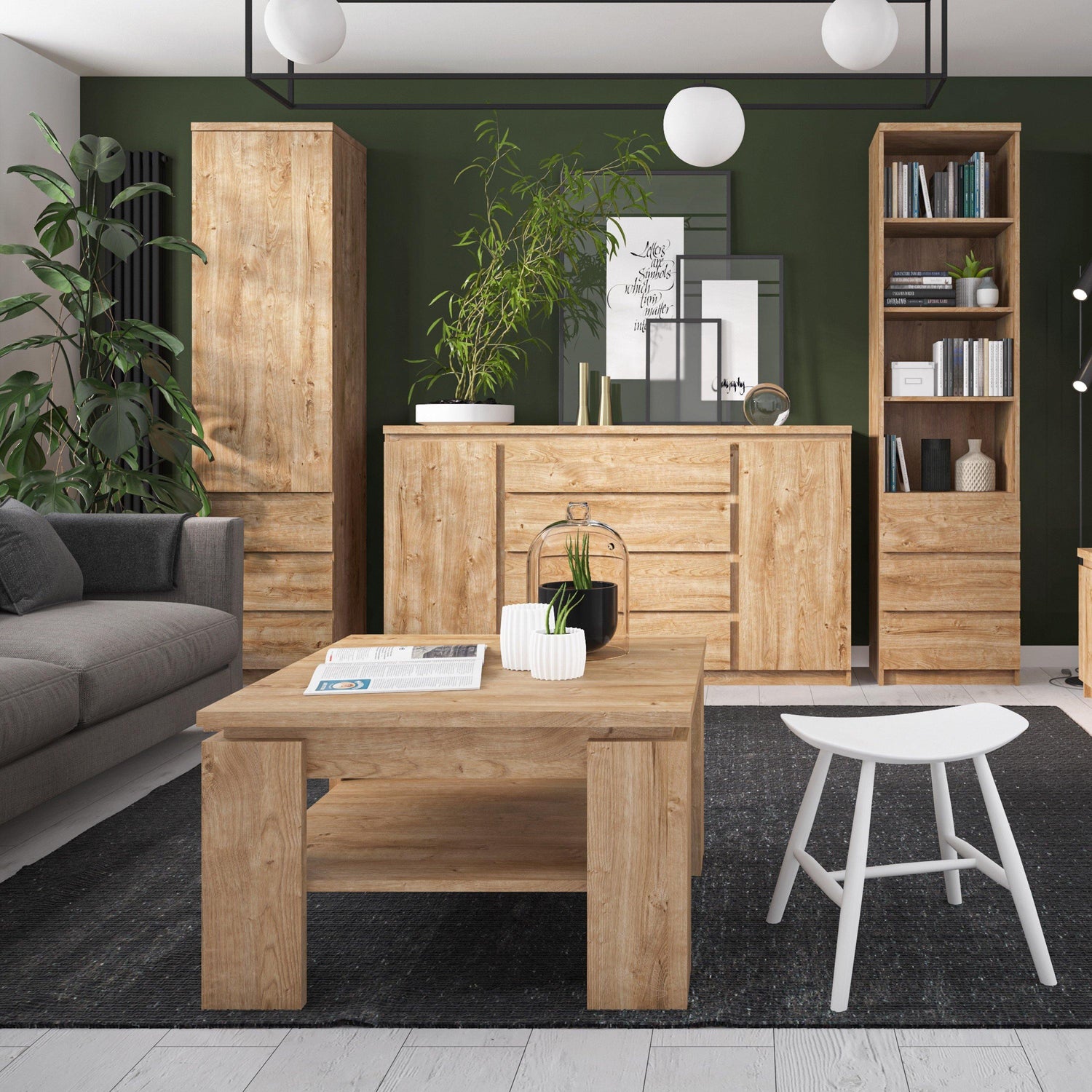 Fribo 3 door sideboard (Glazed centre) - Home Utopia 