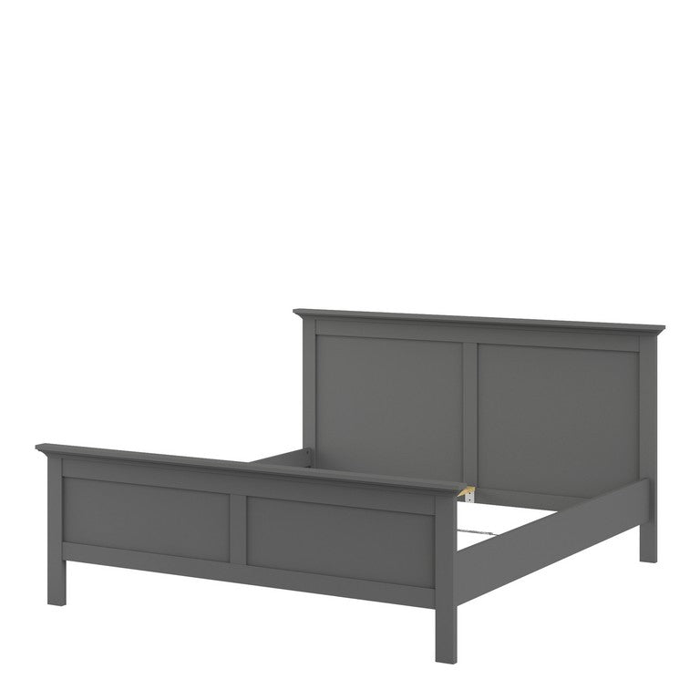 Paris Super King Bed (180 x 200) in Matt Grey.