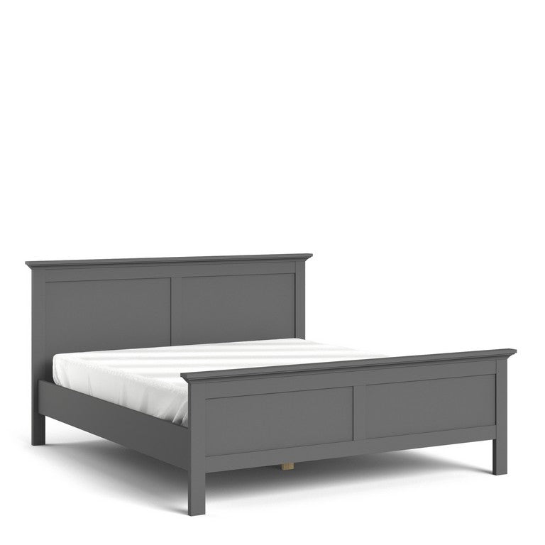 Paris Super King Bed (180 x 200) in Matt Grey.