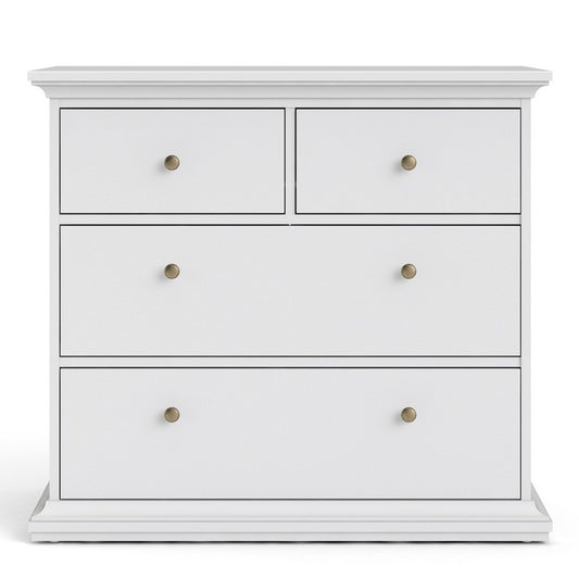 Paris Chest of 4 Drawers in White