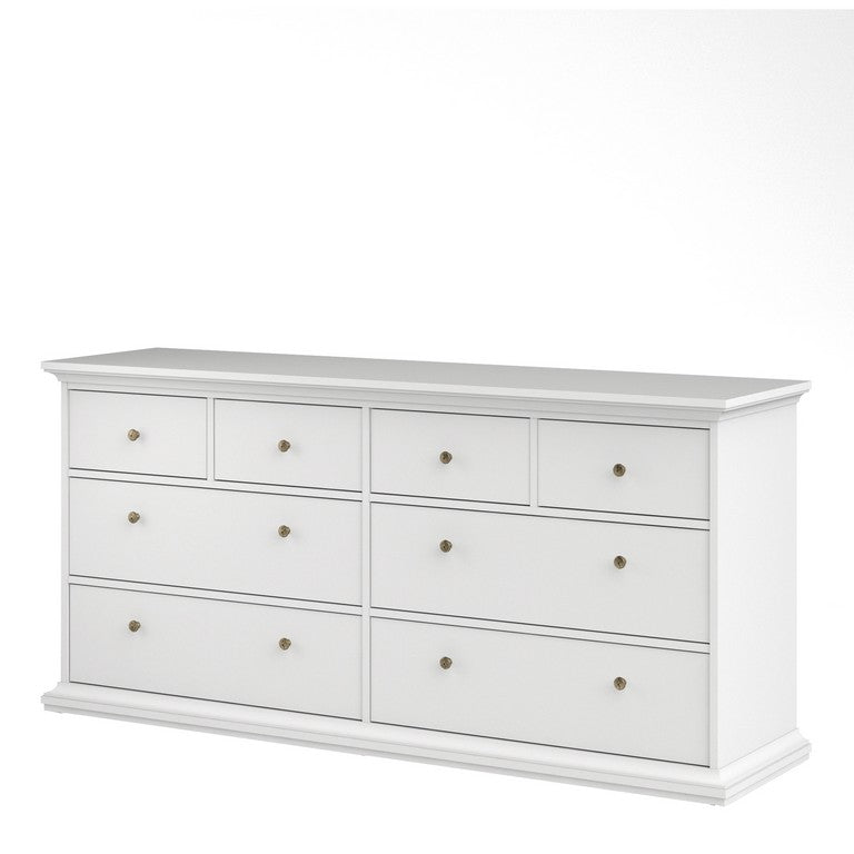 Paris Chest of 8 Drawers in White