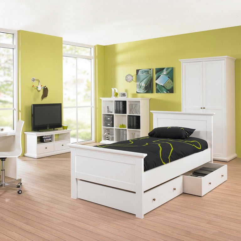 Paris Single Bed (90 x 200) in White