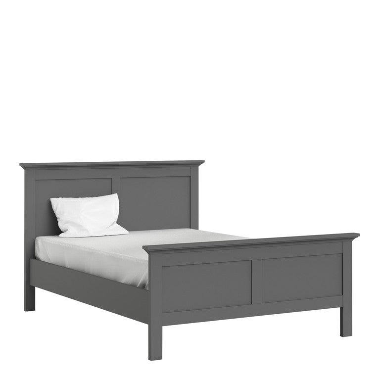 Paris Double Bed 4ft6 (140 x 190) in Matt Grey.