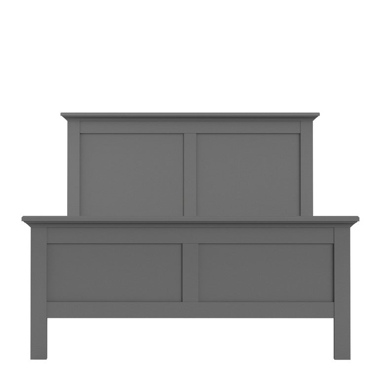 Paris Double Bed 4ft6 (140 x 190) in Matt Grey.