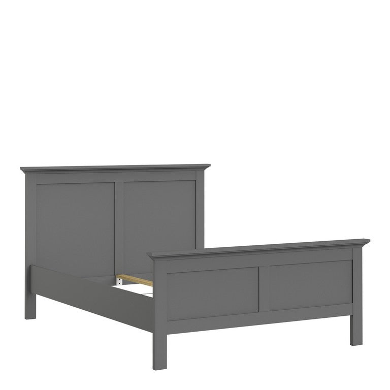 Paris Double Bed 4ft6 (140 x 190) in Matt Grey.