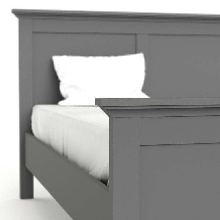 Paris Double Bed 4ft6 (140 x 190) in Matt Grey.