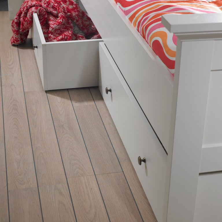 Paris  Storage Drawer for Single Bed in White