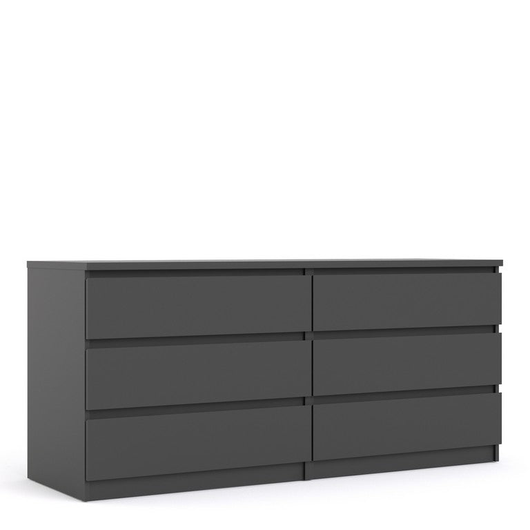 Naia Wide Chest of 6 Drawers (3+3).